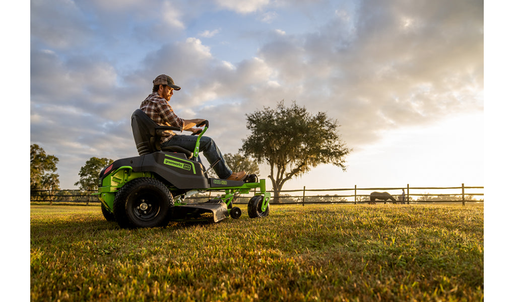 John deere electric riding mower deals
