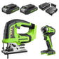 24V Brushless Impact Driver & Jig Saw Combo Kit w/ (2) 2.0Ah Batteries & Charger