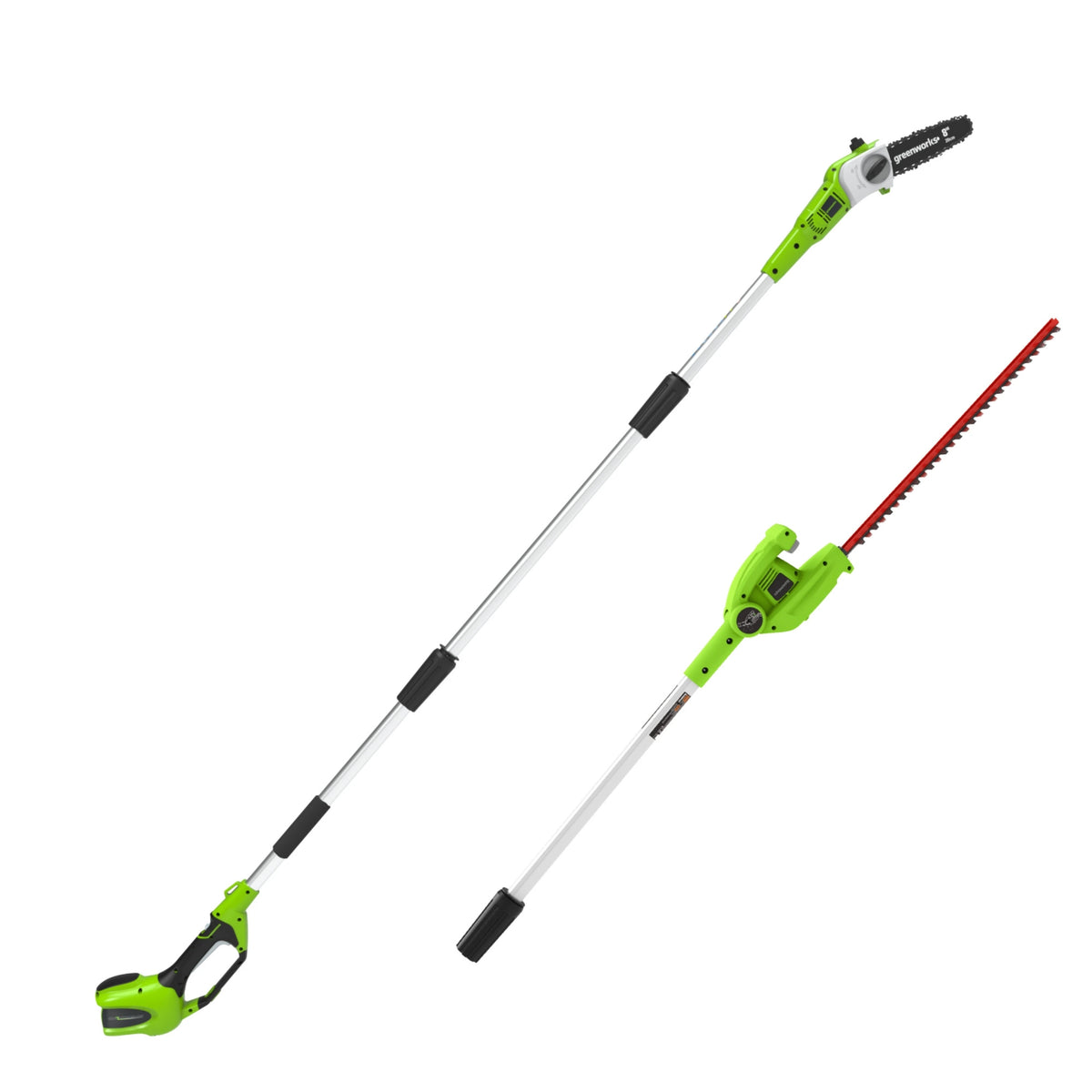 40V Cordless 8" Pole Saw with Hedge Trimmer Attachment Combo Kit (Tool Only)