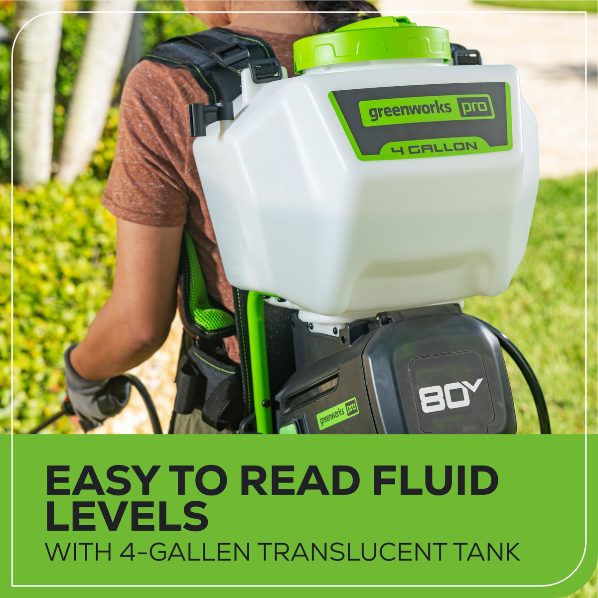 80V Cordless Battery Backpack Sprayer (Tool Only)