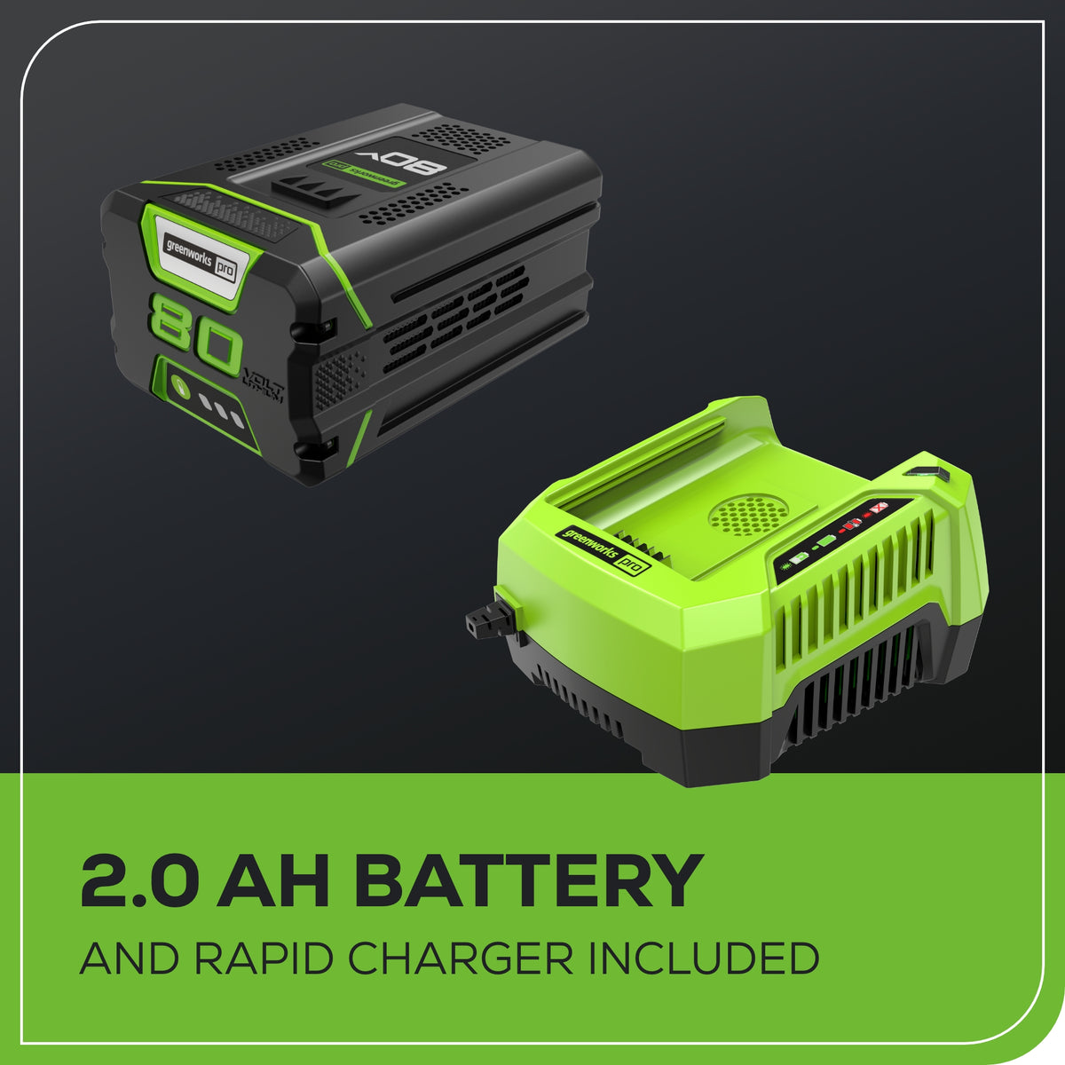 80V Cordless Battery Backpack Sprayer: 2.0 Ah Battery and Charger