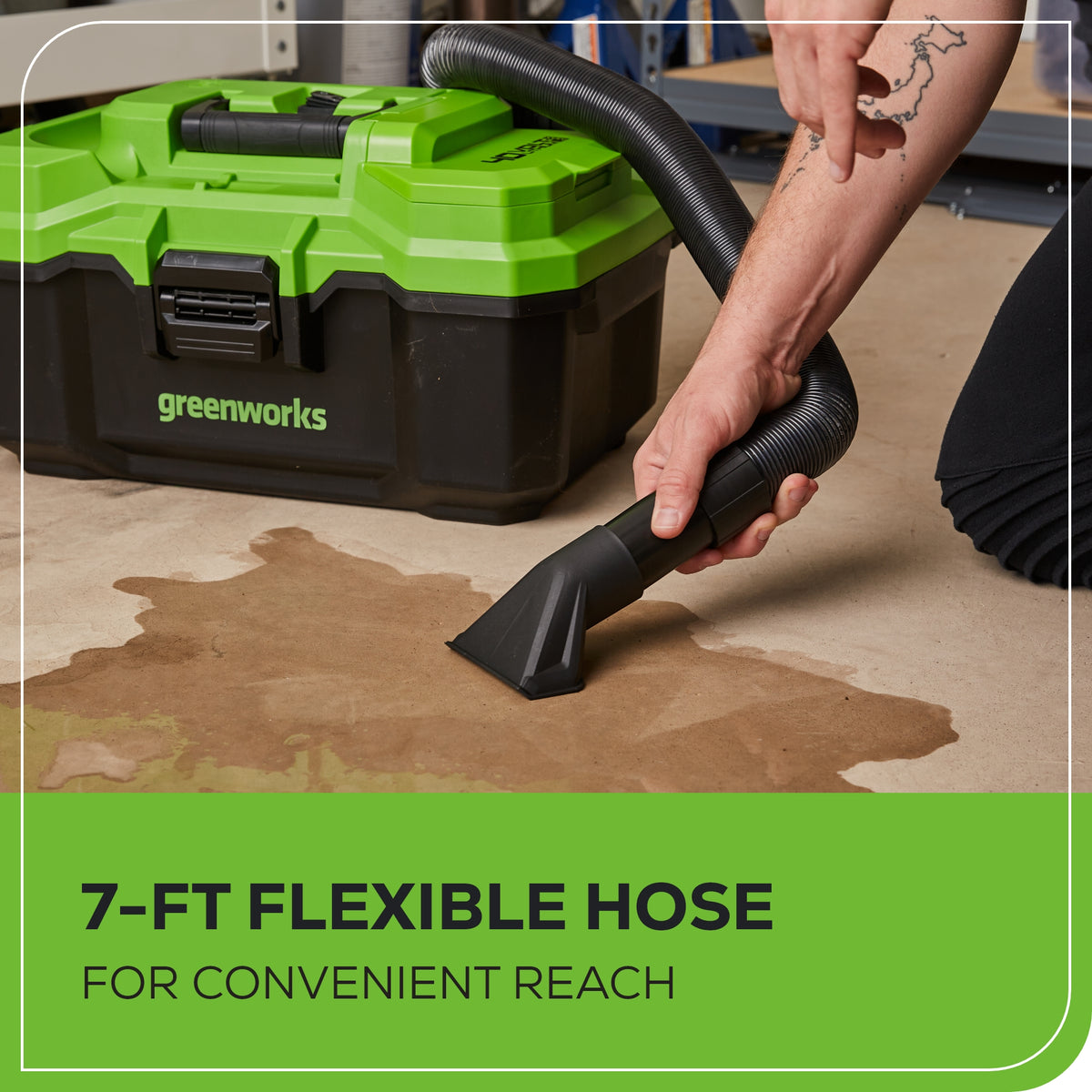 40V Brushless 3 Gallon Cordless Battery Wet/Dry Shop Vacuum: 4.0 Ah Battery and Charger