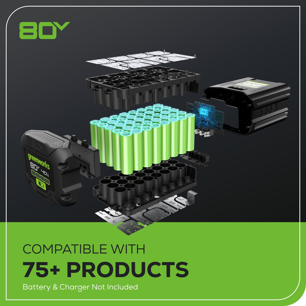 80V 10" Cordless Battery Pole Saw (Tool Only)