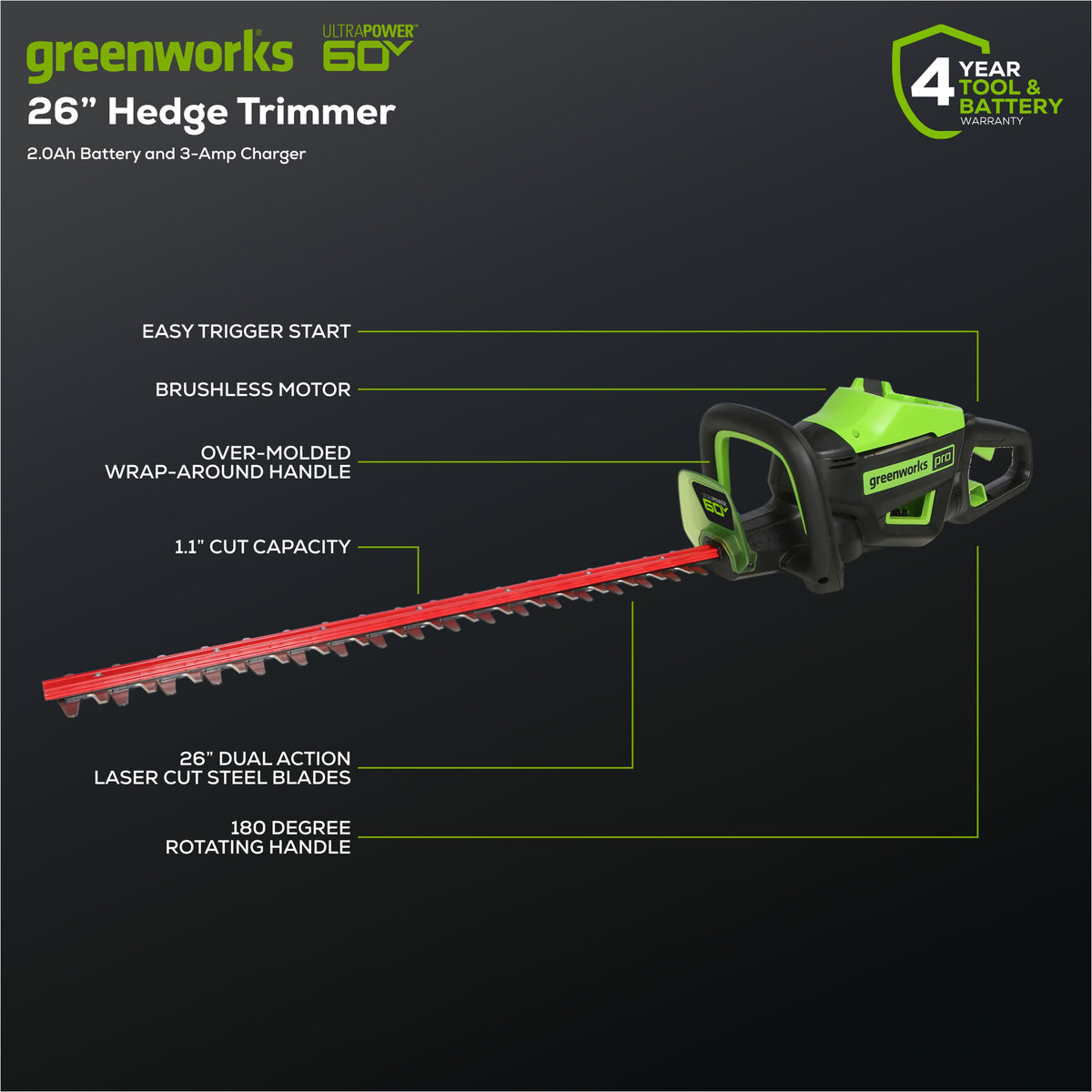 60V 22" Self-Propelled Lawn Mower 4-pc Combo Kit, (1)8.0 Ah Battery and (1) 4.0 Ah Battery and (2) Chargers