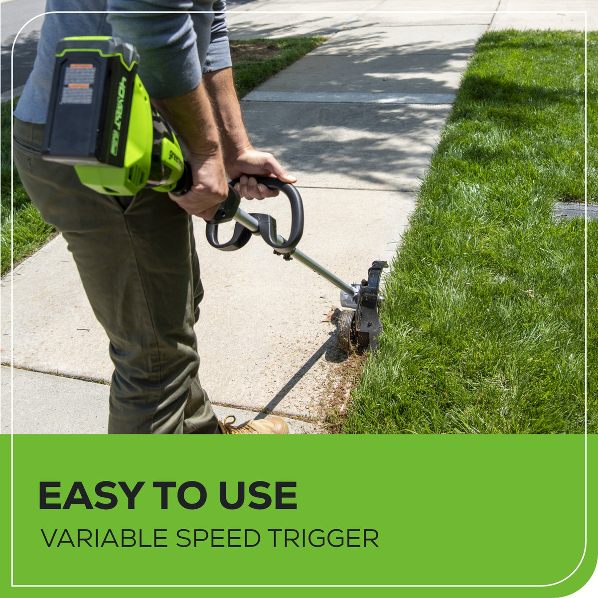 40V 8" Brushless Cordless Battery Edger: (1) 4.0 Ah Battery, (1) 2A Charger