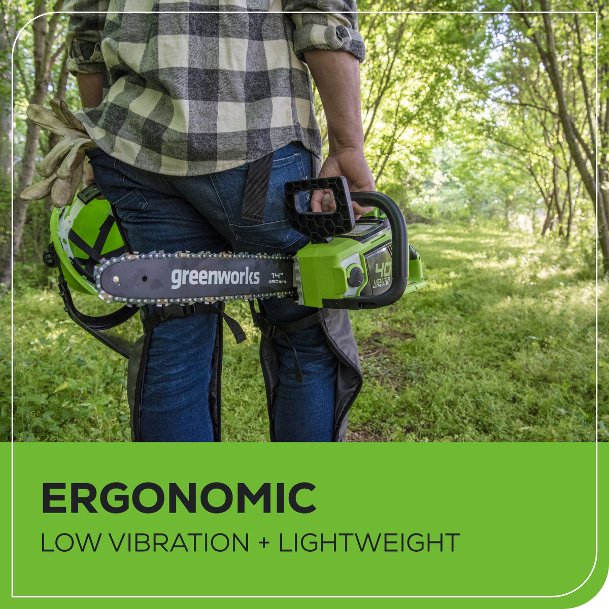 40V 14" Cordless Battery 1.5kW Chainsaw w/ 2.5 Ah Battery & Charger
