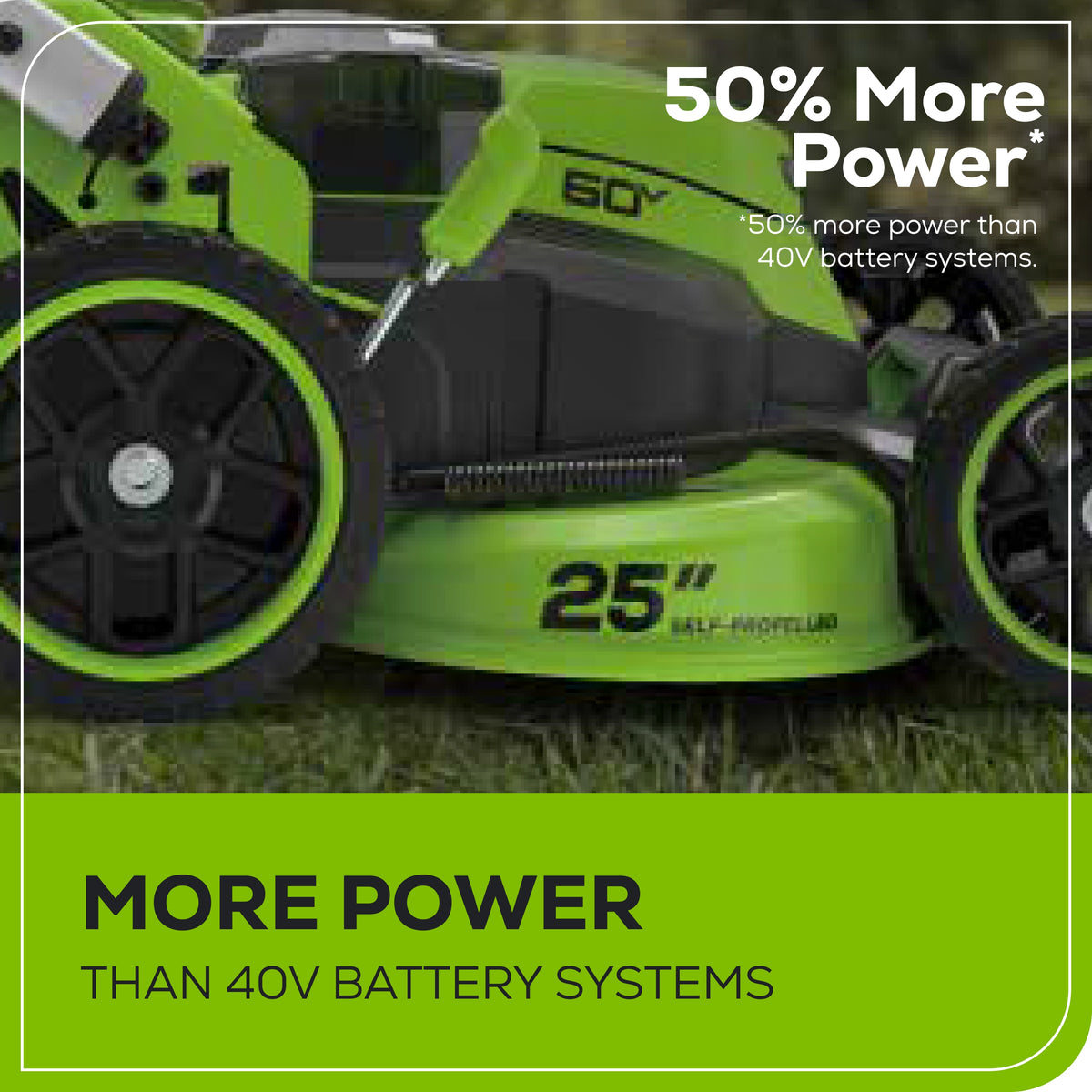 60V 25"SP Mower 3PC Combo Kit, 16" String Trimmer and 540CFM Blower