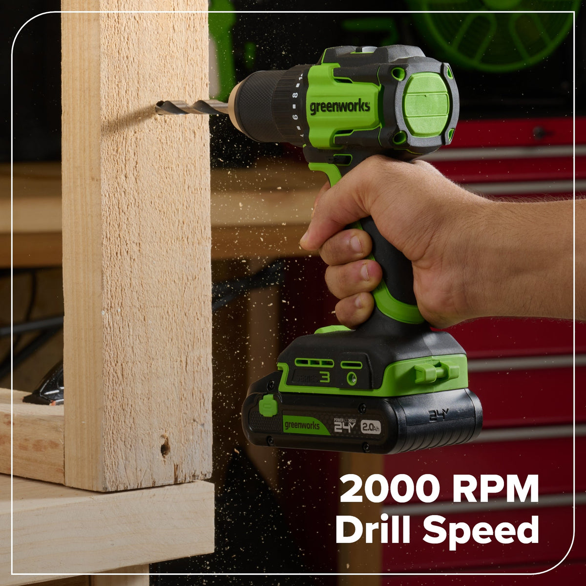 24V Cordless 400 in-lbs Drill/Driver Power Tool 8PC Combo Kit w/ (2) 4.0 Ah and (1) 2.0 Ah USB-C Batteries and Charger