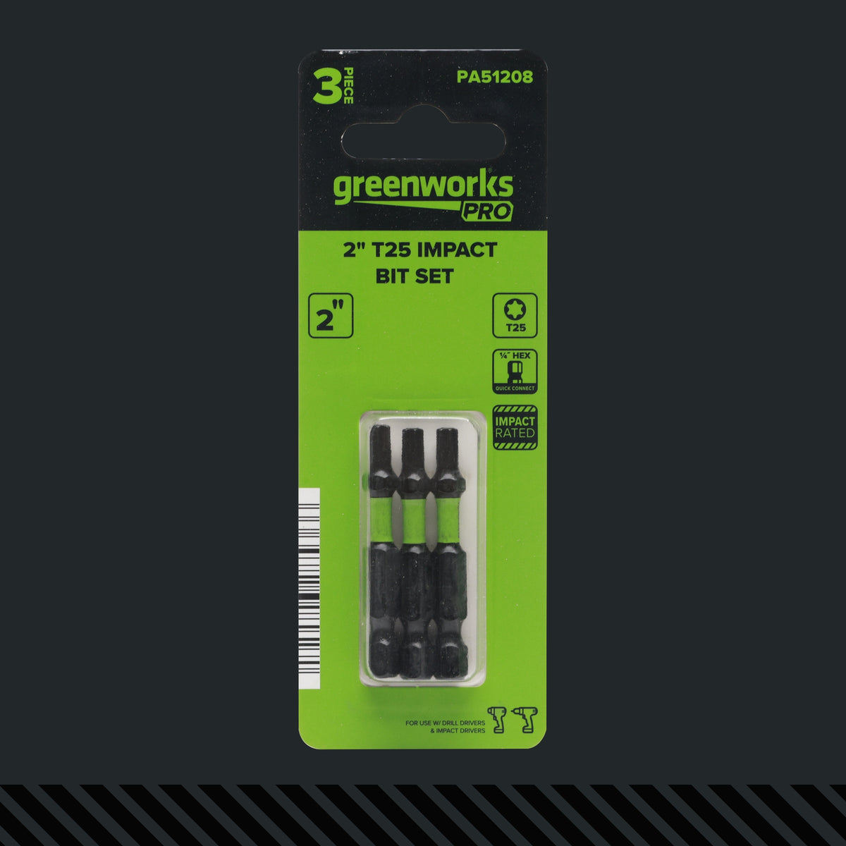 Pro 3-PC S2 2” Impact Rated Bits