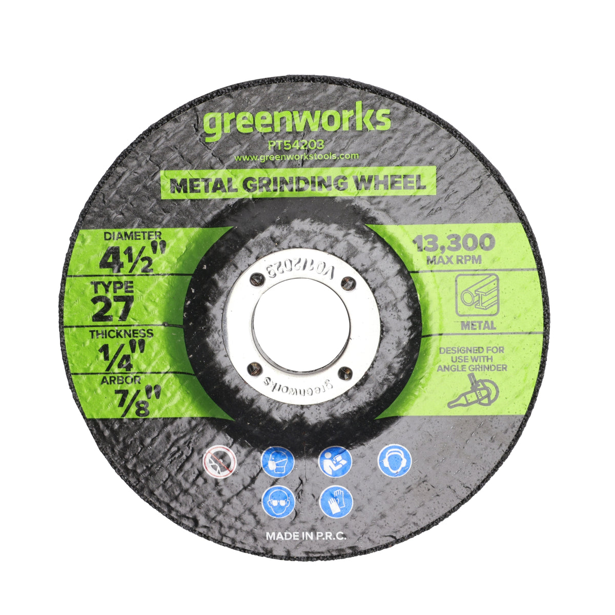 1-PC 4-1/2" Type 27 Metal Grinding Wheel 7/8" Arbor