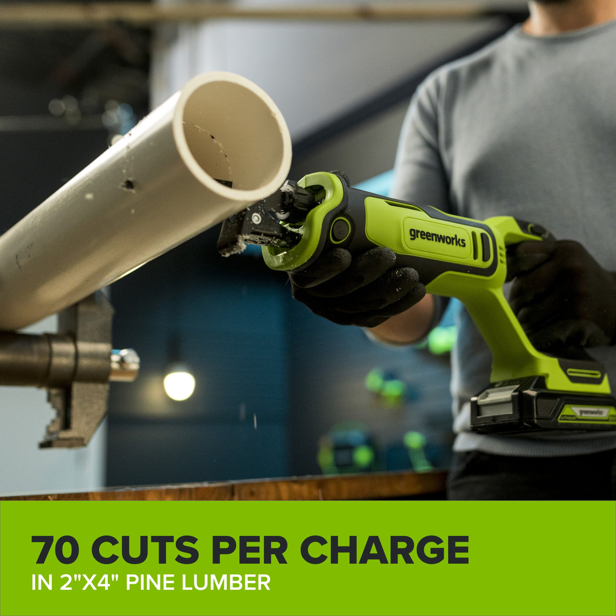 24V PowerAll 3/8" Drill Driver (280 in-lbs) & 1" Reciprocating Saw Combo Kit: (2) 2.0Ah USB-C Batteries, (2) 30W USB-C Chargers, (2) 3' 100W USB-C Cables