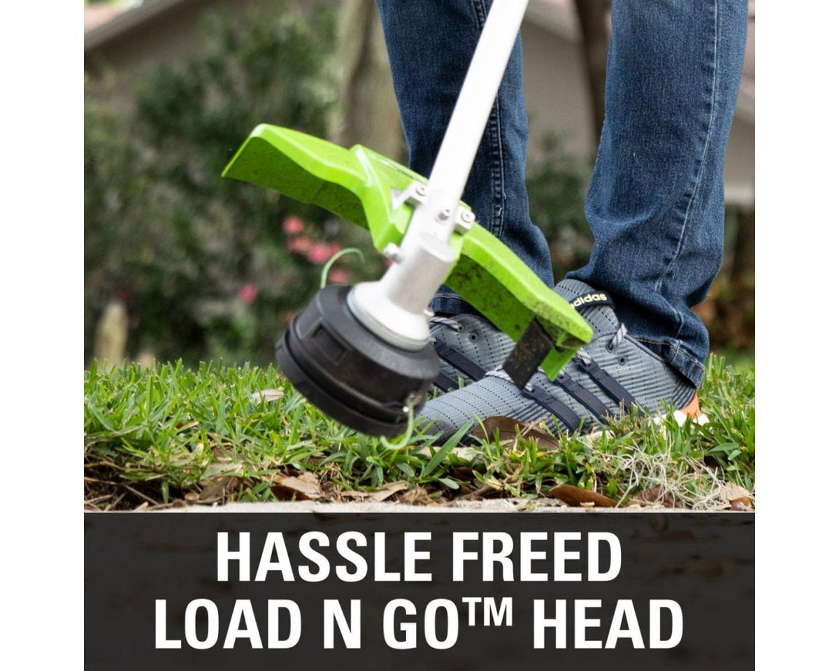 60V 16" Cordless Battery String Trimmer (Attachment Capable) and 5 Pcs Attachments Combo Kit: 4.0 Ah Battery and Charger