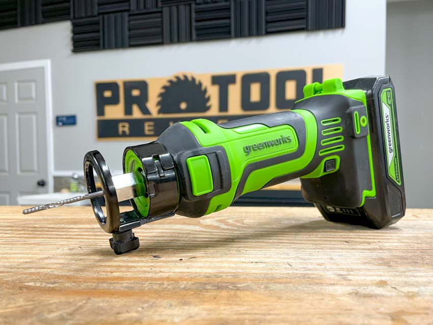 Greenworks 24V Cordless Speed Saw Cut-Out