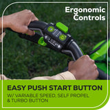 80V 22" Cordless Battery Dual Blade Self-Propelled Lawn Mower w/ (2) 4.0Ah Batteries & Rapid Charger