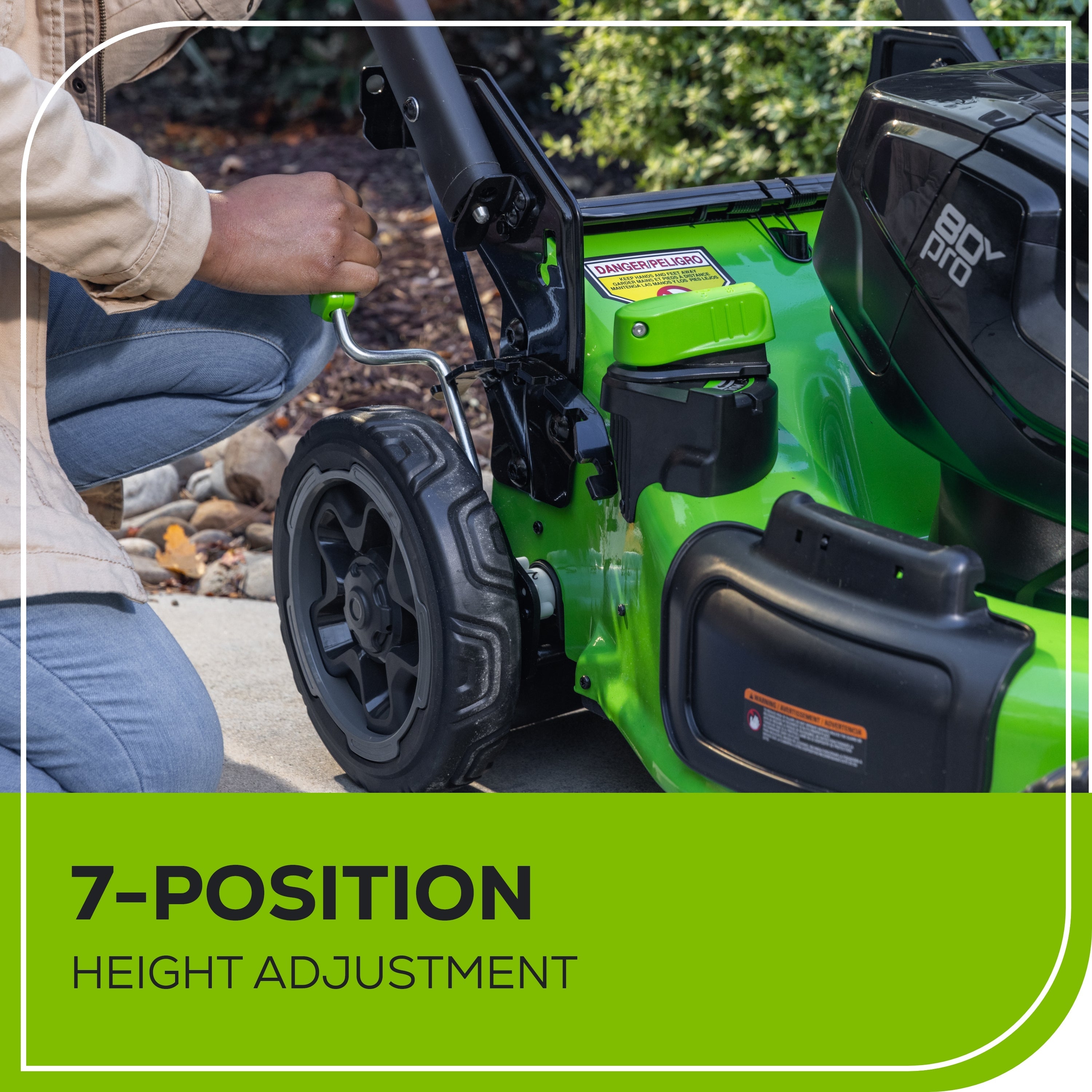 OPEN BOX 80V 22" Cordless Battery Dual Blade Self-Propelled Lawn Mower: (2) 4.0 Ah Batteries and Rapid Charger, LM2208S