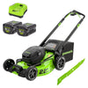 80V 22" Cordless Battery Dual Blade Self-Propelled Lawn Mower: (2) 4.0 Ah Batteries and Rapid Charger, LM2208S