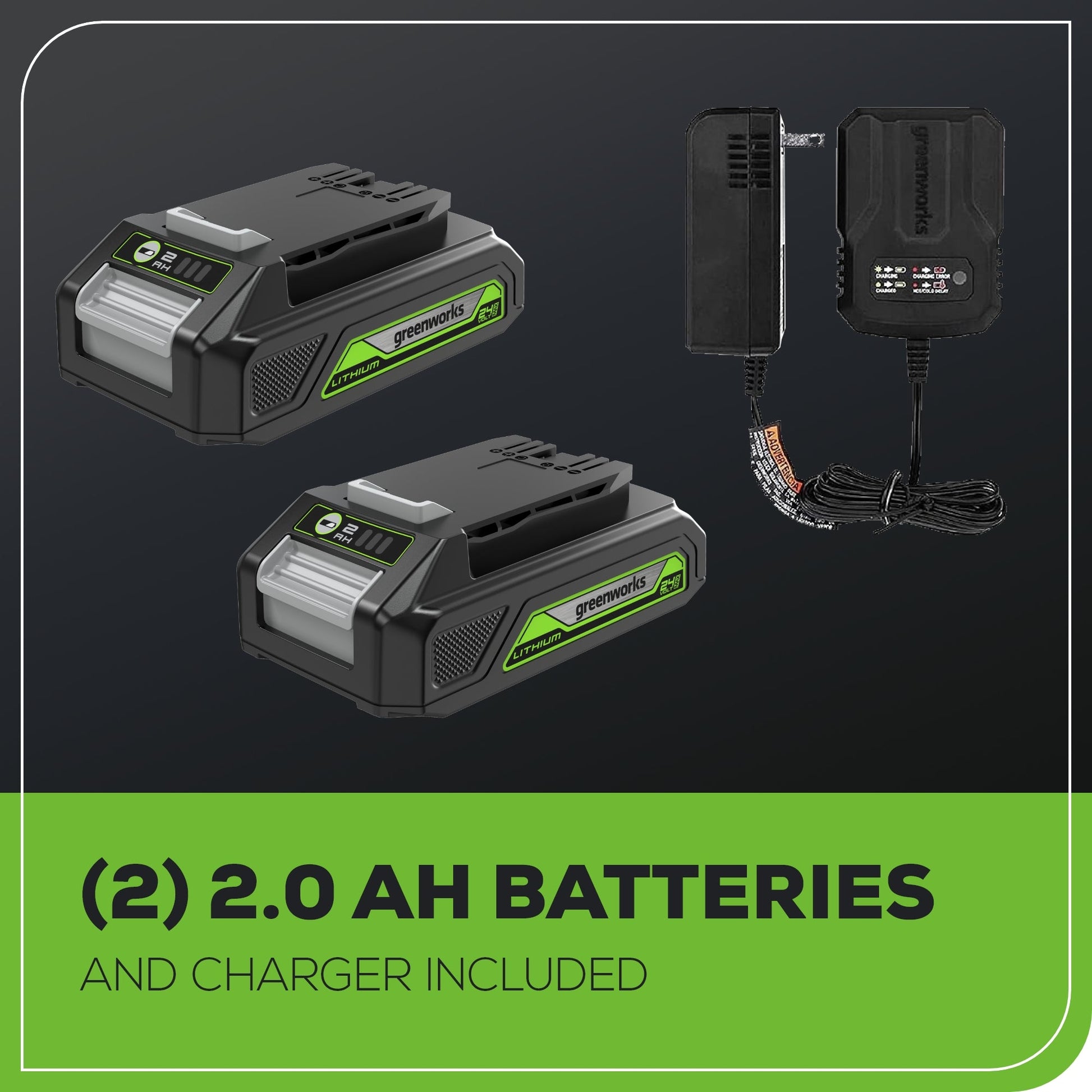 24V Brushless 1/2" 310 in/lbs Drill Kit w/ (2) 2Ah Batteries and Charger, 8-piece Bit Set and Tool Bag Included