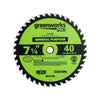 Pro 40-Tooth 7-1/4" General Purpose Circular Saw Blade with Construction-Grade Carbide Teeth