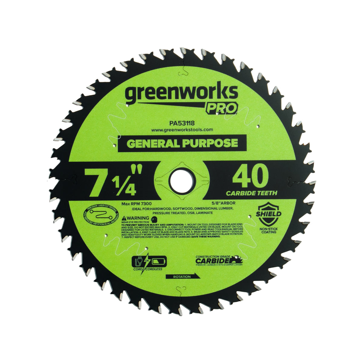 5 Series 17.25" blades – 40T Demolition, YG6, Laser Cut + Teflon Coating