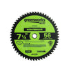Pro 56-Tooth 7-1/4" Non-Ferrous Metal Cutting Circular Saw Blade with Construction-Grade Carbide Teeth