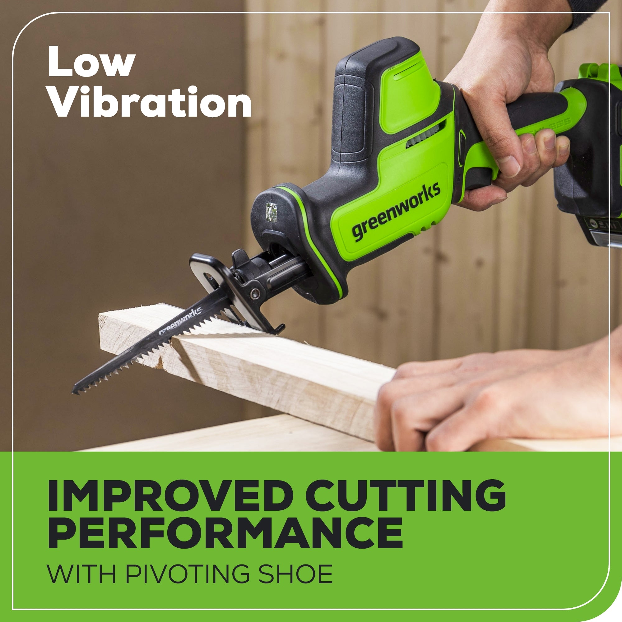24V 1" One-Handed Compact Reciprocating Saw (Tool Only）