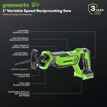 24V 6" Reciprocating Saw (Tool Only）