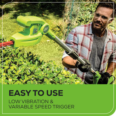 40V 8" Cordless Battery Pole Saw & Hedge Trimmer Attachment w/ 2.0 Ah Battery & Charger