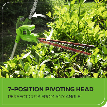 40V 8" Cordless Battery Pole Saw & Hedge Trimmer Attachment w/ 2.0 Ah Battery & Charger