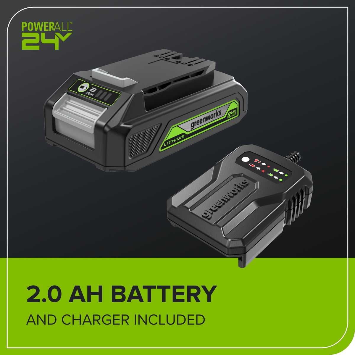 24V 12" Cordless Battery String Trimmer/Edger and 320CFM Leaf Blower Combo Kit w/ 2.0Ah Battery and Charger