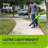 24V 12" Cordless Battery String Trimmer/Edger and 320CFM Leaf Blower Combo Kit w/ 2.0Ah Battery and Charger