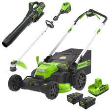 60V 25" SP Mower 3PC Combo Kit w/ 16" String Trimmer and 610CFM Blower