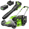 80V 21" Cordless Battery 4-in-1 Push Lawn Mower and 700CFM Blower Combo Kit: 5.0 Ah Battery and 6A Charger