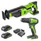 24V Brushless Drill & 1-1/8" Recip Saw Combo Kit w/ (2) 2.0Ah Batteries & Charger