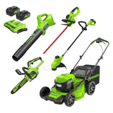 48V (24V x 2) 21" Cordless Battery Self-Propelled Mower 5PC Combo Kit w/ (2) 5.0Ah Batteries & Chargers
