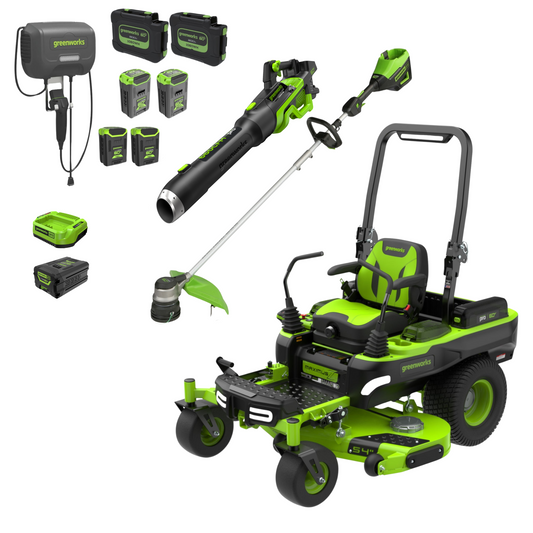 60V 54" MaximusZ Zero Turn Riding Mower 3PC Combo Kit with (2) 20.0 Ah, (2) 8.0 Ah, (2) 4.0 Ah & (1)2.5Ah Batteries and (2) Charger