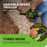 60V 17" Cordless Battery Push Lawn Mower and 610 CFM Jet Blower Combo Kit w/ 4.0Ah Battery & Charger