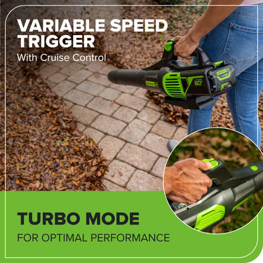 60V 17" Cordless Battery Push Lawn Mower and 610 CFM Jet Blower Combo Kit w/ 4.0Ah Battery & Charger