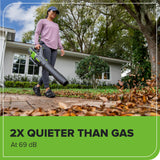 60V 17" Cordless Battery Push Lawn Mower and 610 CFM Jet Blower Combo Kit w/ 4.0Ah Battery & Charger