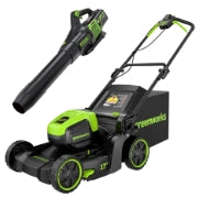 <h3>60V 17" Cordless Battery Push Lawn Mower and 610 CFM Jet Blower Combo Kit</h3>