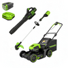 60V 17" Cordless Battery Push Lawn Mower 3PC Combo Kit: 4.0 Ah Battery and Charger