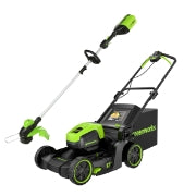 <h3>60V 17" Cordless Battery Push Lawn Mower and 13" String Trimmer Combo Kit</h3>