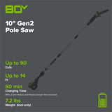 80V 10" Gen2 Cordless Battery Pole Saw (Tool Only)