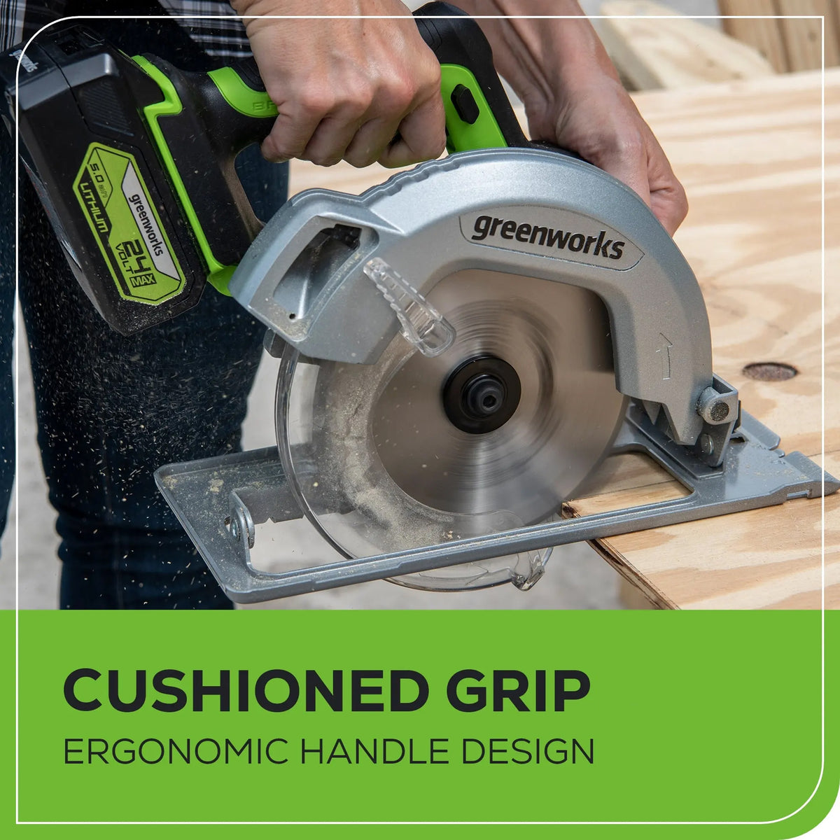 OPEN BOX 24V Circular Saw 7-1/4", Saw Blade & Dust Connector Kit w/ 4.0Ah Battery & Charger