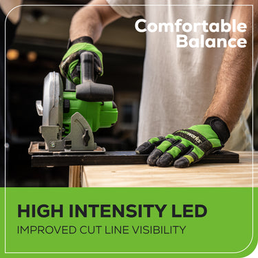 RENEWED 24V Circular Saw 7-1/4", Saw Blade & Dust Connector Kit w/ 4.0Ah Battery & Charger