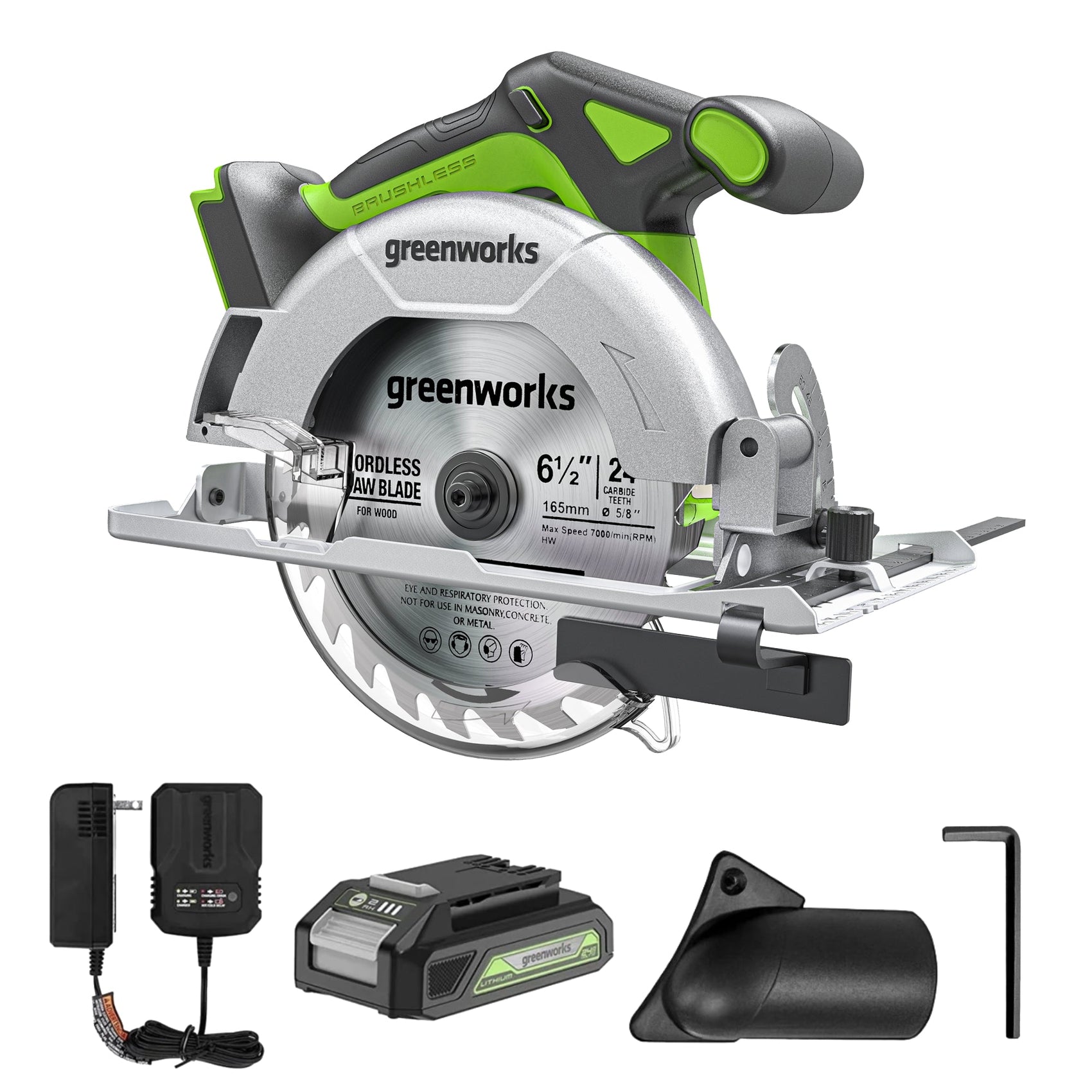 24V Cordless Battery 6.5'' Circular Saw