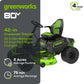 80V 42" Cordless Battery CrossoverT Riding Lawn Mower w/ Six (6) 5.0Ah Batteries and Three (3) Dual Port Turbo Chargers