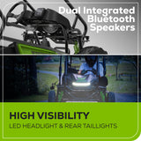 80V STEALTH Series All-Terrain 2-Seat Electric Youth Go-Kart: (2) 8.0 Ah Batteries and Dual-Port Charger