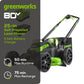 80V 25" Cordless Battery Dual Blade Self-Propelled Mower w/ 5.0Ah Battery & Rapid Charger