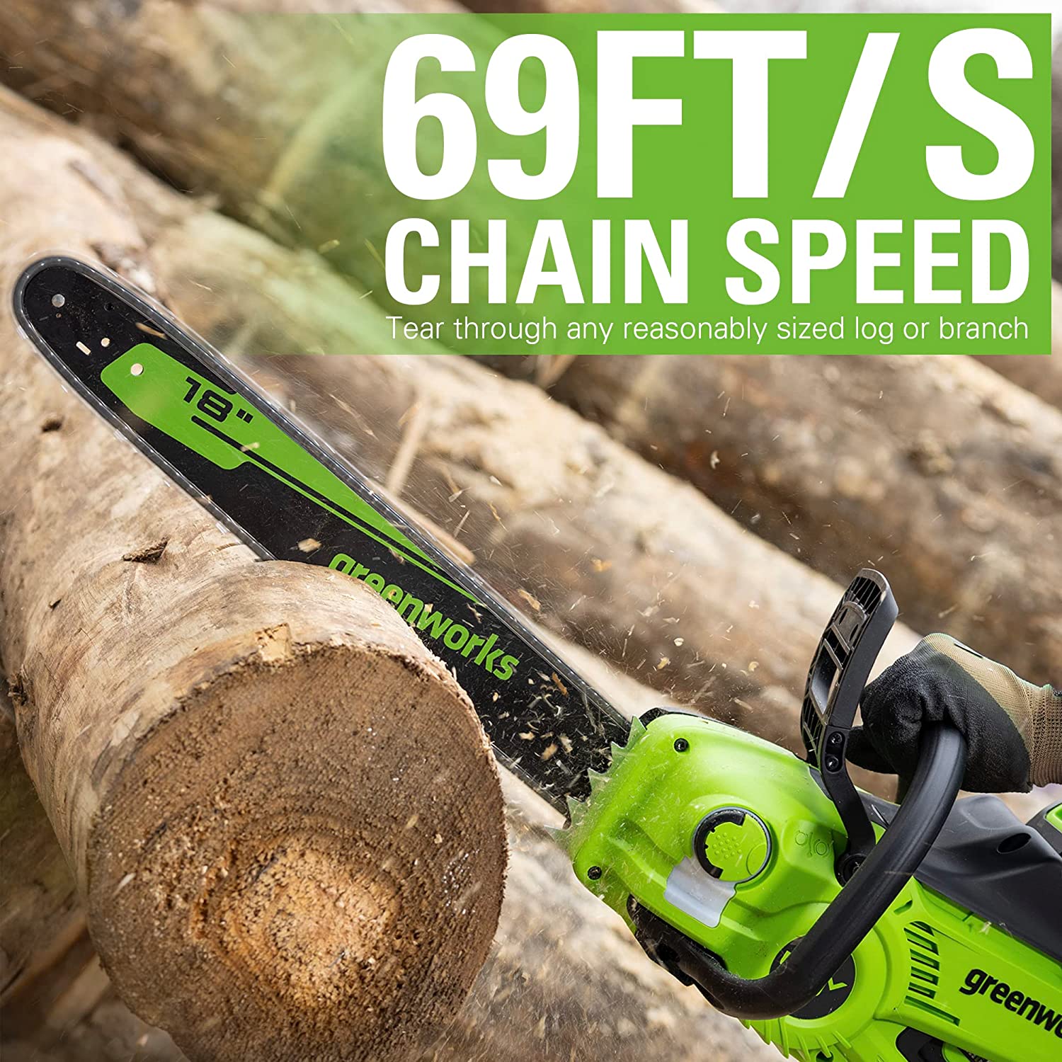 40V 18" Cordless Battery BL Chainsaw (Tool Only)