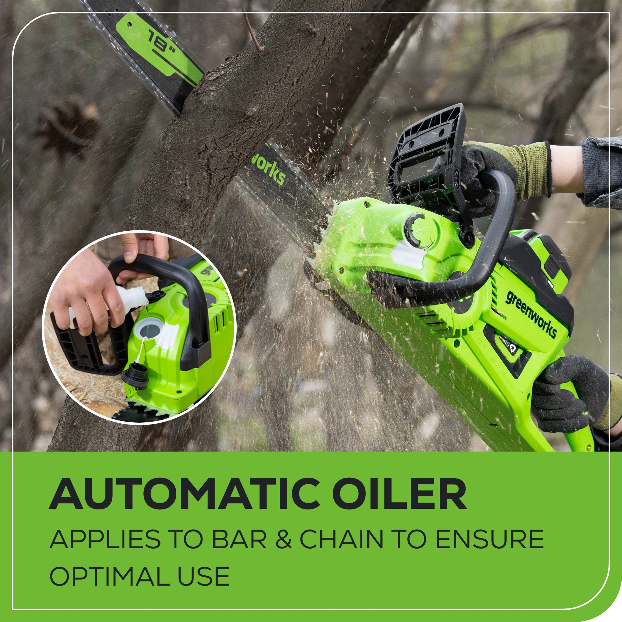 40V 18" Cordless Battery BL Chainsaw (Tool Only)